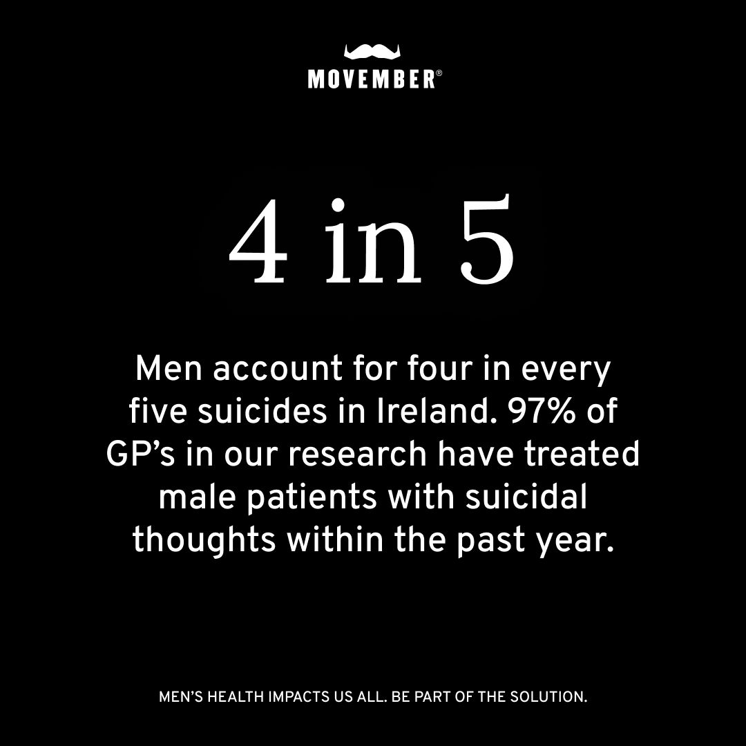Social media tile showing men's health information