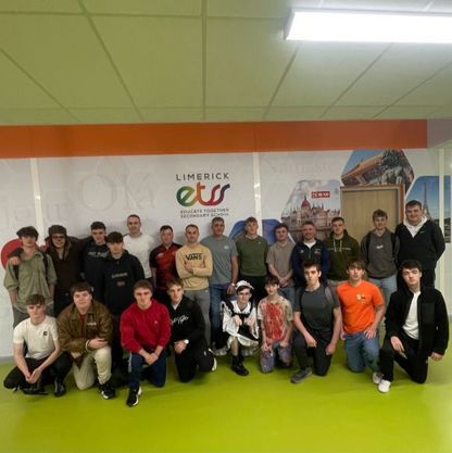 Staff vs student Soccer in Limerick Educate Together Secondary School