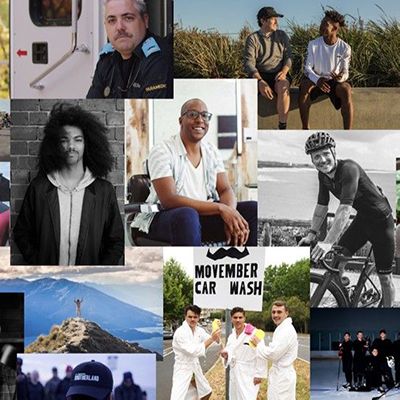 Photo collage of smiling Movember supporters